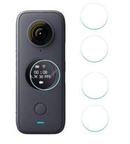 Insta 360 One X2 360 Aksiyon Kamerası Uyumlu 4Adet Şeffaf Ekran Koruyucu Jelatin