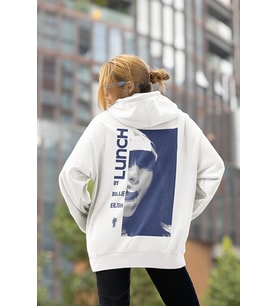 Tasarım Billie Eilish Lunch Baskılı Unisex Oversize Şarkıcı Hoodie