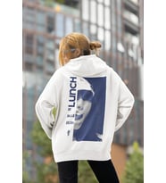 Tasarım Billie Eilish Lunch Baskılı Unisex Oversize Şarkıcı Hoodie
