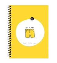 Hisli Şeyler 18,5x25 Spiralli Çizgili Defter Life Is Şort