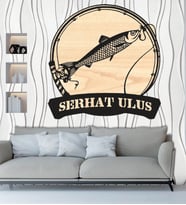 Kişiye Özel Usta Balıkçı Temalı Ahşap Duvar Tablo