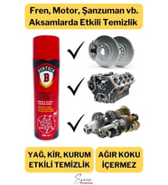 Fren Balata Temizleyici Ve Genel Araç Bakım Parça Toz Yağ Temizleme Spreyi 500 Ml 1 Adet