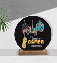BK Gift Kişiye Özel The Best Gamer Tasarımlı Ahşap Plak-3
