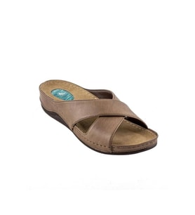 Ceyo 9946-1 Topuk Jelli Anatomik Taban Kadın Terlik Vizon 36-40