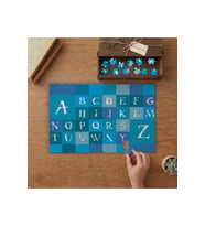 İngilizce Alfabe Tasarımı 240 parça Ahşap Puzzle Ahşap Kutuda MP10013
