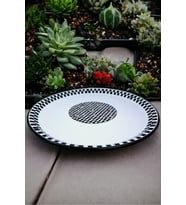 70 No Emaye Sini Sofra, Yemek Sunum Tepsi, Yer Sofrası Çinko ~68 Cm