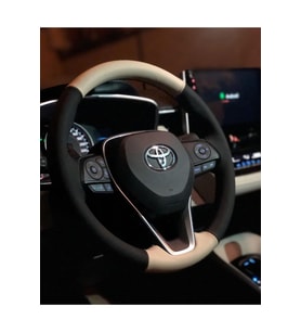 Toyoto Corolla Nubuk Alcantara Bej Deri Direksiyon Kılıfı