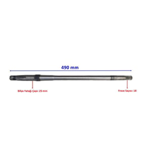 E-Yük Arabası Stmax Gf 700 Aks 490 Mm Bilya Yatağı 25 18 Freze Öm