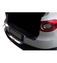 VW Tiguan Krom Arka Tampon Eşiği 3 Parça 2007-2015 Arası P.Çelik (Gümüş)