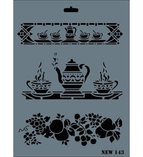 Rich New Seri N-143 Stencil 35x25 cm