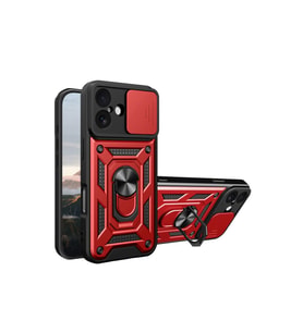 Apple İphone 17 Pars Lens Yüzüklü Silikon - Kırmızı