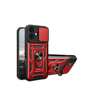 Apple İphone 17 Pars Lens Yüzüklü Silikon - Kırmızı
