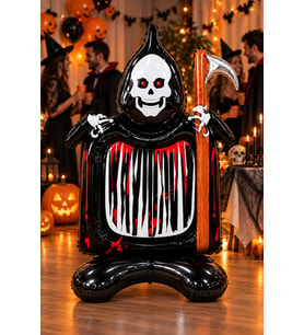 Halloween İskelet Figürlü Folyo Balon 69x115 cm Cadılar Bayramı Parti Ev Mekan Dekorasyon Süsü