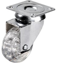 Hts 301 - 50x20 mm Şeffaf Makaralı Tablalı Teker
