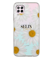 Huawei Big Daisy Tasarımlı Şeffaf Telefon Kılıfı