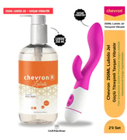 Chevron Lubido 250ml Su Bazlı Lubrikant Jel ve 20cm Titreşimli USB Şarjlı Tavşan Vibratör