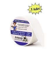 Çift Taraflı Bant Köpük Bant 45mm x 2mt 3 Adet Çerçeve Tablo Halı Yapıştırma Bandı İç Ve Dış Mekan Süper Güçlü Köpük Bant