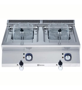 Electrolux Professional Endüstriyel 2x7 Lt Elektrikli Set Üstü Fritöz, 2 V-tip Hazneli, Isıtıcılar Hazne Dışında, 2 Sepetli, Derinlik 730 Mm - 800 Mm E7FREH2B00