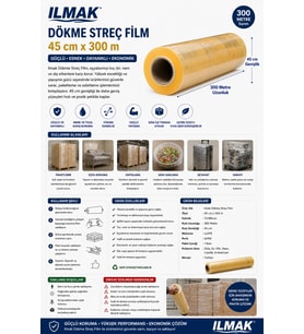 Ilmak Dökme Streç Film 45 cmx300 m