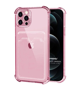 Microsonic Apple iPhone 12 Pro Card Slot Shock Kılıf Pembe