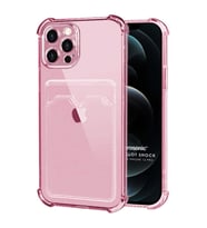 Microsonic Apple iPhone 12 Pro Card Slot Shock Kılıf Pembe