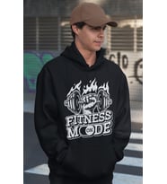 Fitness Mode On Bodybuilding Gym Baskılı Unisex Oversize Sporcu Hoodie