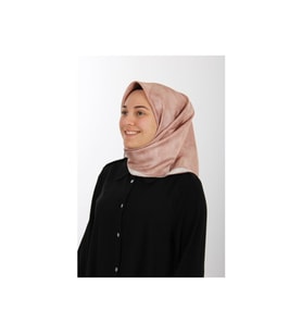 Aker 90x90 Koyu Somon Ipek Krep Saten Eşarp 7208701-396
