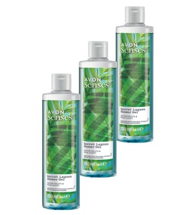 Avon Senses Secret Lagoon Su Meyveleri ve Misk Kokulu Duş Jeli 250 Ml. Üçlü Set