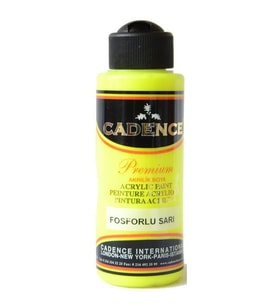 Cadence Premium Akrilik Boya 120 ml. Fosforlu Sarı 