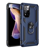 Microsonic Xiaomi Redmi Note 11 Pro Kılıf Military Ring Holder Lacivert
