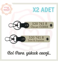 Sütlü Kahve, İsme Özel Hediyelik 2'li Anahtarlık Set, Huzur Veren Sayılar 520 741 8, Yüksek Enerji