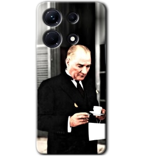 İnfinix Note 30 Pro Kılıf HD Desen Baskılı Kılıf - Atatürk Türk Kahvesi