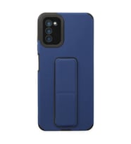 Samsung Galaxy A03s Kılıf Mega Standlı Silikon - Mavi