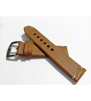 Fado  &Her Saate Uyumlu El Yapımı  Hakiki Grizi Deri Saat Kordonu 24  mm  (134)   taba  renk