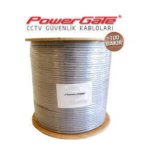 Powergate Vıa 250mt, 2+1 (2x0,22+0,22) %100 Bakır, Cctv Güvenlik Kablosu