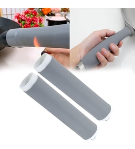 Silikon Tava Sapı Koruyucu, Isıya Dayanıklı, 250°C Dayanım, Kaymaz, Kolay Takılabilir, Gri, Çok Amaçlı