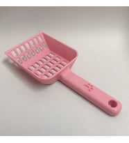 3D Baskı Kedi Kumu Küreği - Geniş Hazneli Eleme Küreği-Pembe