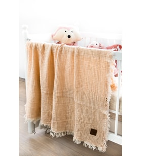 4 Katlı 120×120 Müslin İpliği Boyalı Krem