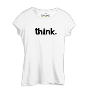 Satranç - Think when Play Beyaz Kadın Tshirt