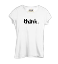 Satranç - Think when Play Beyaz Kadın Tshirt