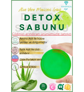 Anatolia Soap Detox Sabun Ciltteki Lekeleri Giderici Aydınlatıcı Arındırıcı Serum Matcha Aloe Vera Yüz Temizleyici