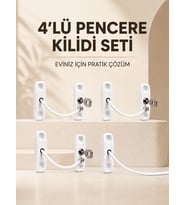 Ev Tipi Pencere Güvenlik ve Emniyet Kilidi 4 Adet Set