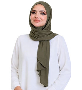 Penye Boyun Kapamalı Şal Başörtü Hazır Giyim Turban Esnek Jersey Şal
