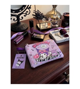 Kuromi & Hello Kitty Lisanslı Deri Para Çantası Cüzdan 10,5x8,5 cm