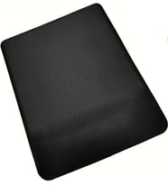 Bileklikli Desenli Bilek Destekli Kaymaz Taban Bilgisayar Notebook Mouse Pad (Siyah Düz)