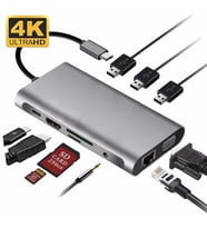 Valkyrie 10 in 1 USB 3.0 HDMI 4K SD Macbook Type-C Hub Çevirici Çoklayıcı
