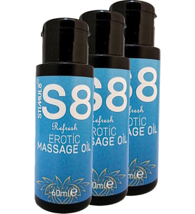 Stımul8 3 Adet Ertoticmassage Oil / 3 Adet Kadın Erkek Erotikmasaj Yağı 60 Ml