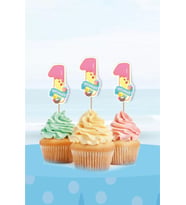Summer Yaz Temalı * 1 Yaşında Cupcake Süsü '10lu