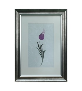 e38 EL İŞÇİLİĞİ LALE EBRU TABLO 50*36 CM-6455