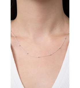 Elika Silver Kadın Top Zincir Model  925 Ayar  Gümüş Kolye